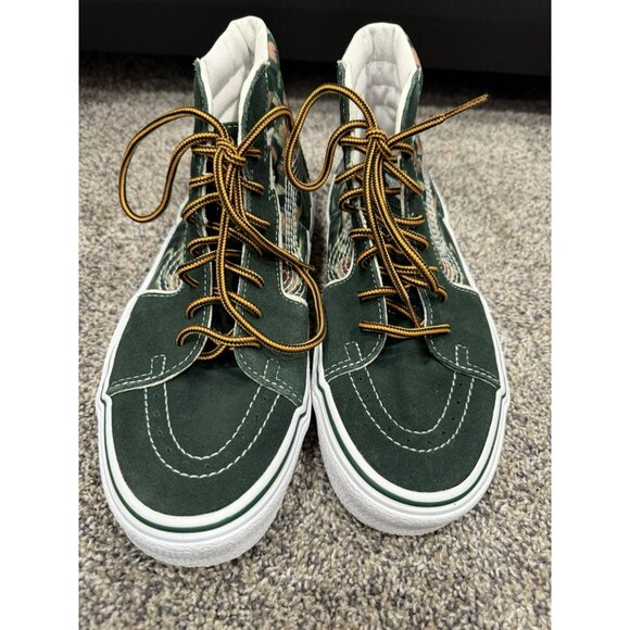 Vans Sk8-Hi Bolt Liquify Avocado Green White Canvas Suede shoes Size 9.5 EUC - Picture 2 of 6